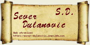 Sever Dulanović vizit kartica